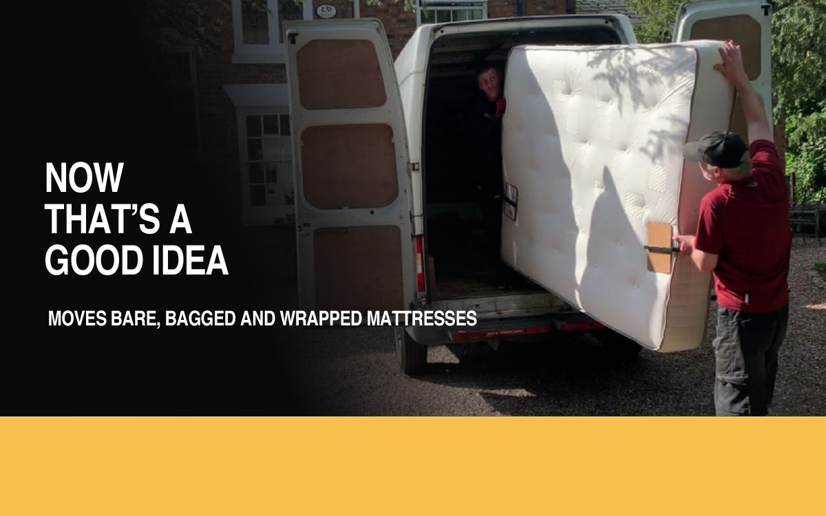 a mattress with mattress carrier clamps attached