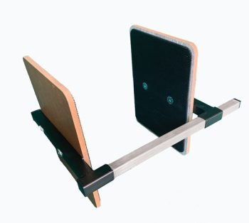 A mattress carrier clamp. Two clamps move a mattress between two people.
